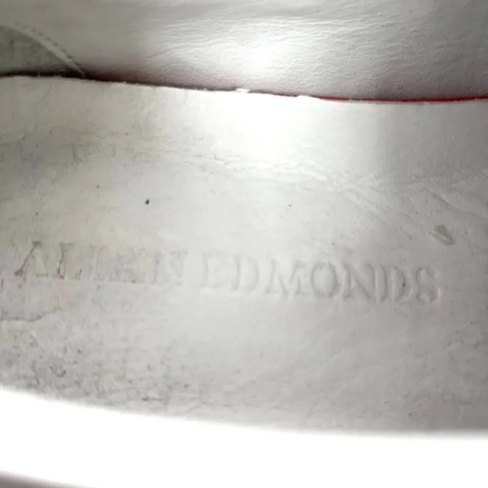 Allen Edmonds Mens White Leather Courtside Sneakers Shoes Size 12 D